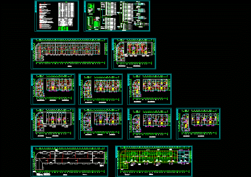 多层商住楼电气图CAD图纸.dwg