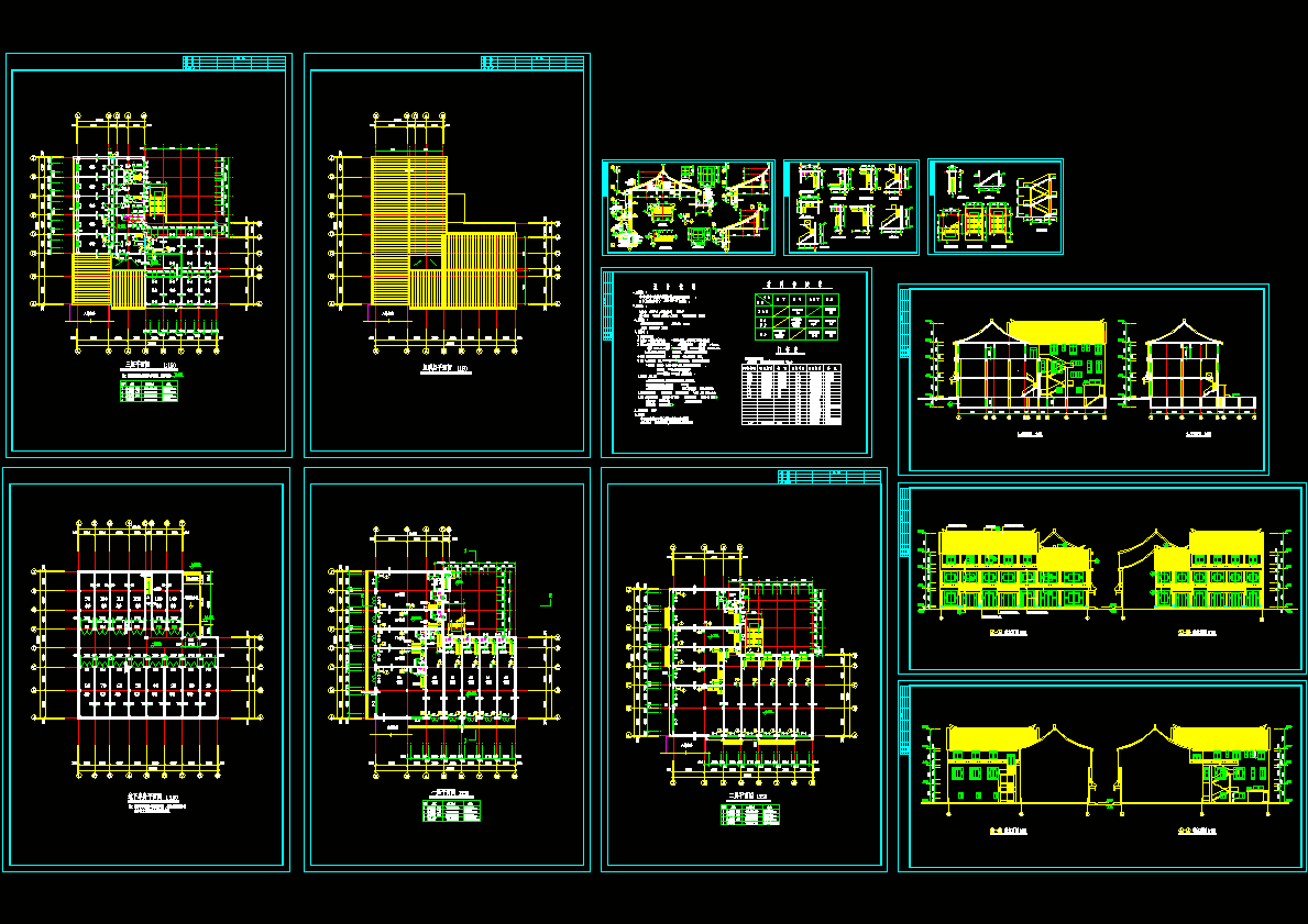 仿古清式公建建筑图CAD图纸.dwg
