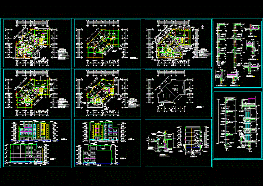 防疫站全套施工图CAD图纸.dwg