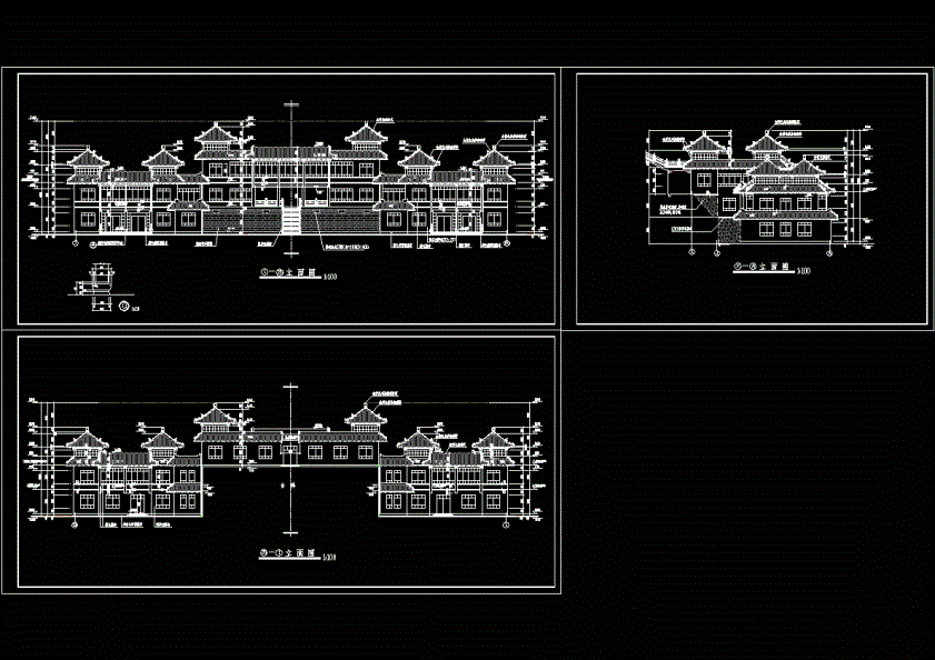 仿古建办公室精彩设计CAD图纸.dwg