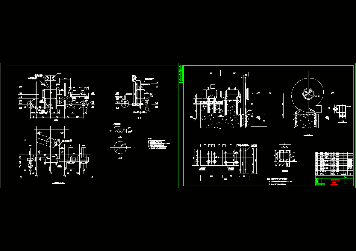 风机安装大样图CAD图纸.dwg
