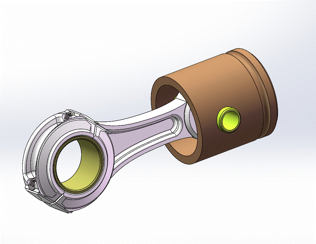 195柴油发动机活塞连杆组设计【SOLIDWORKS三维、CAD图纸+说明书）.zip