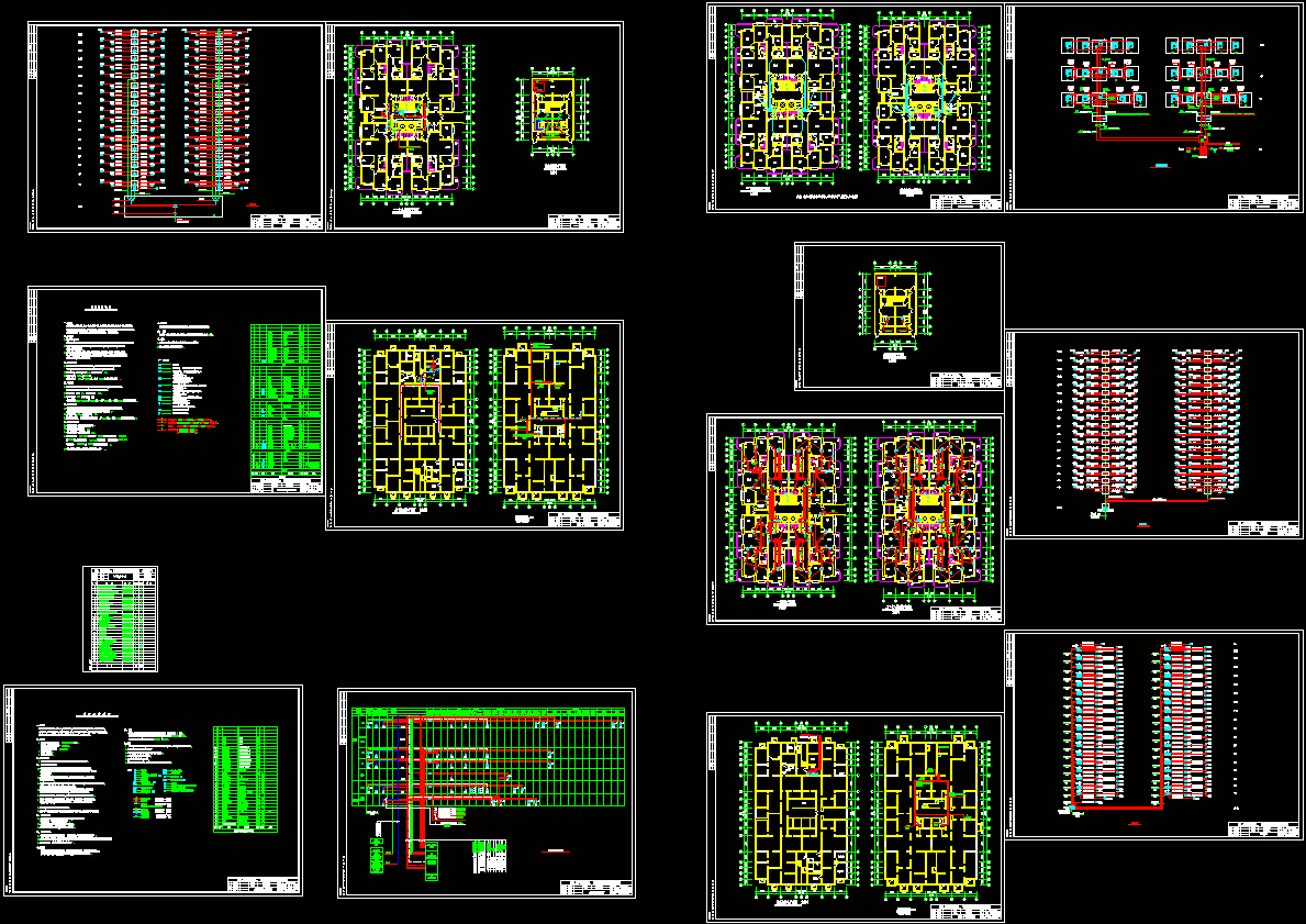 18层带人防住宅楼电施图CAD图纸.dwg