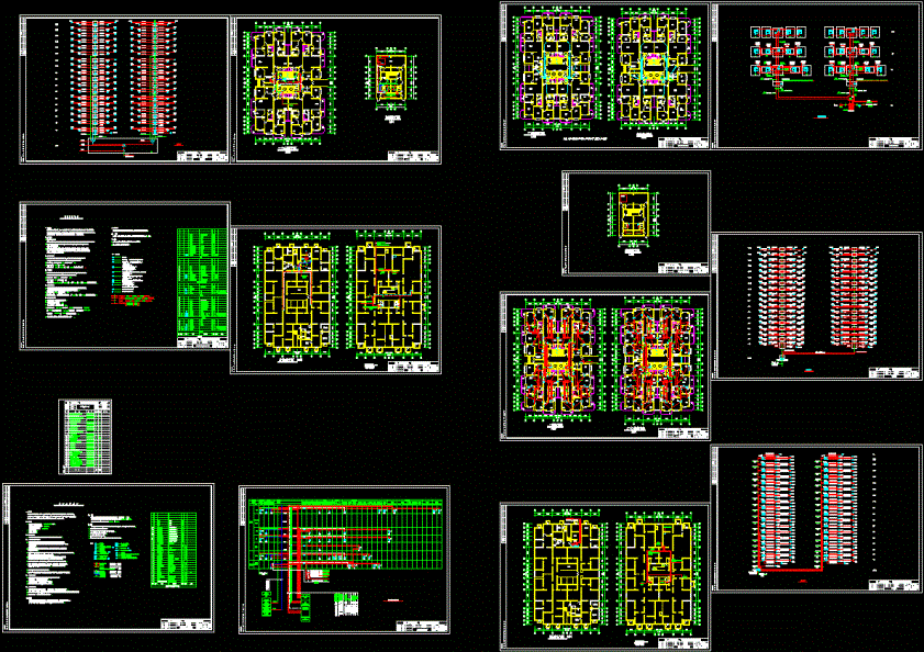 18层带人防住宅楼电施图CAD图纸.dwg