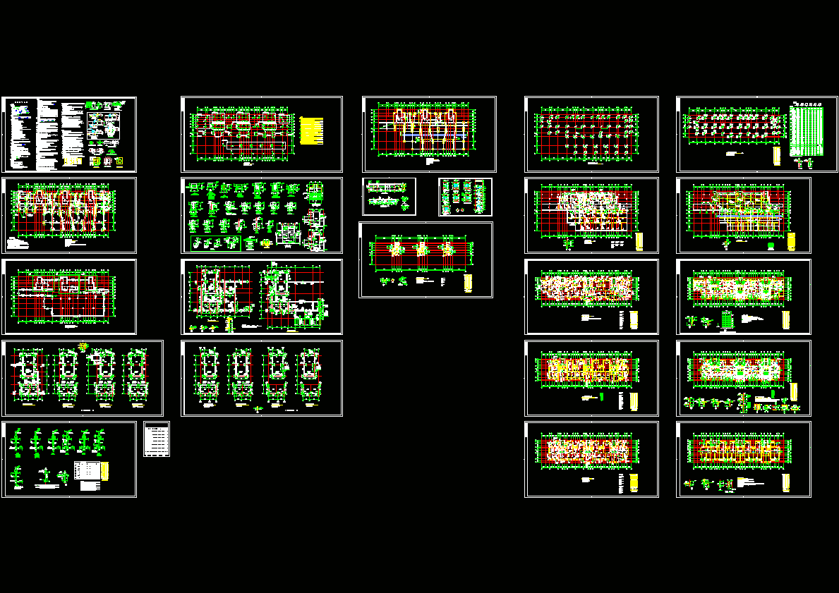 16层框剪带人防住宅楼施工图CAD图纸.dwg