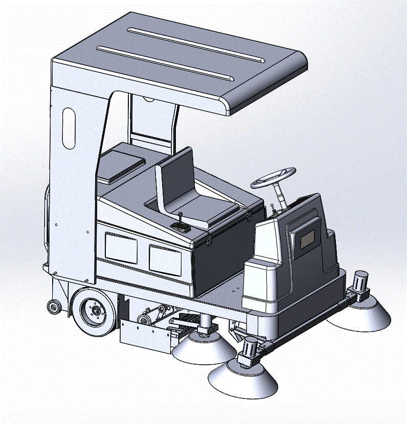 道路清扫车扫地车三维图纸模型3d.zip