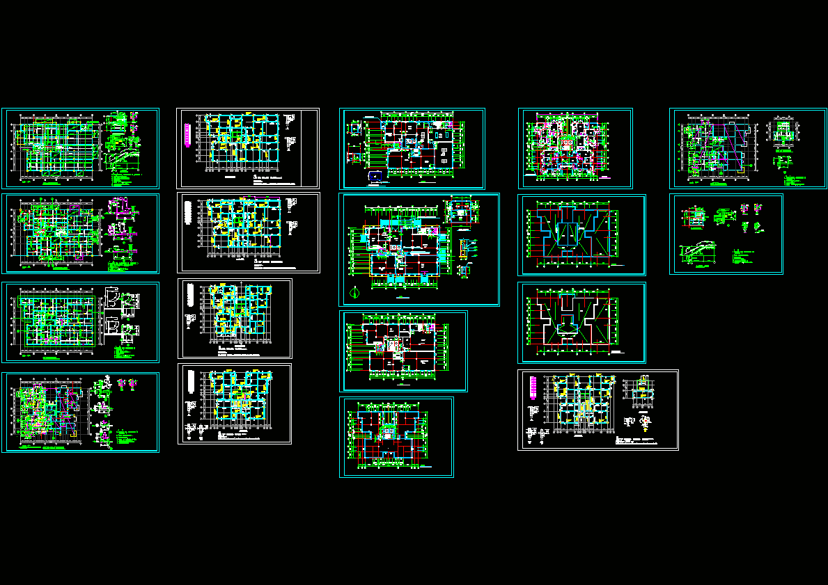 19层住宅结构施工图纸CAD图纸.dwg