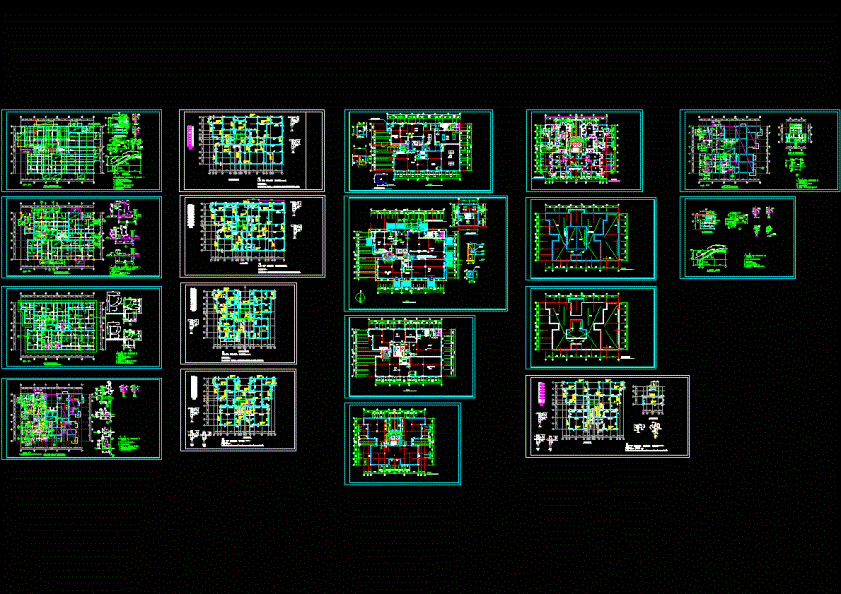 19层住宅结构施工图纸CAD图纸.dwg