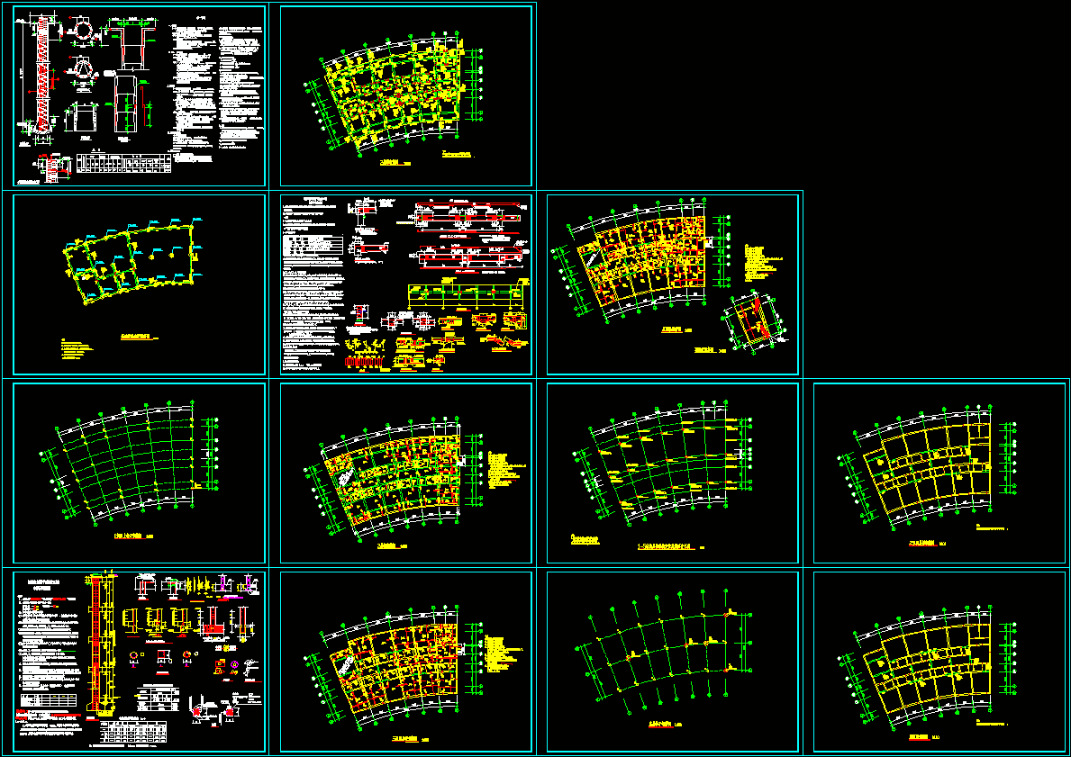 办公楼结构图CAD图纸.dwg
