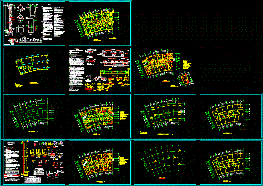 办公楼结构图CAD图纸.dwg