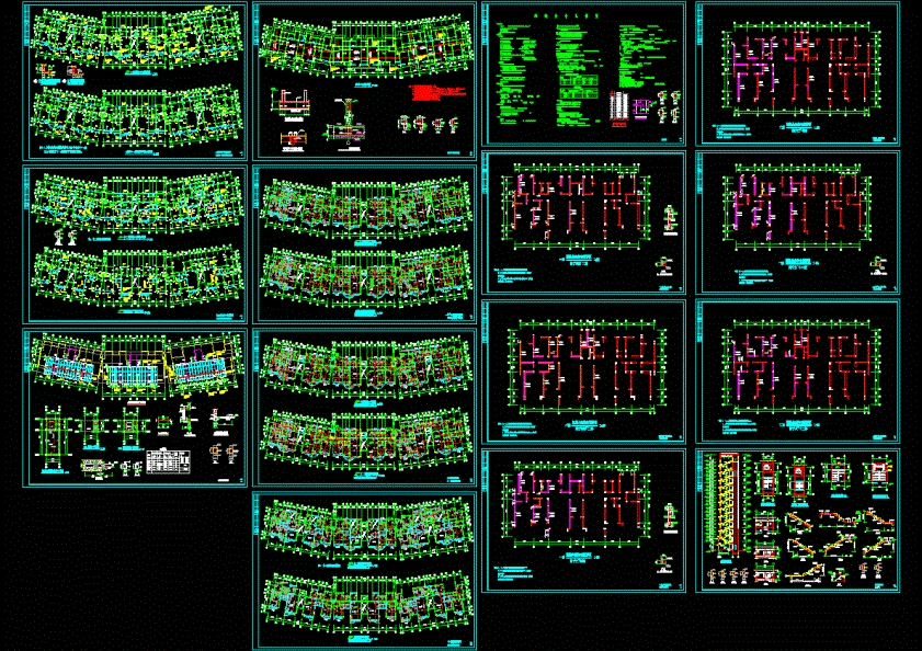 剪力墙小高层结构施工图CAD图纸.dwg