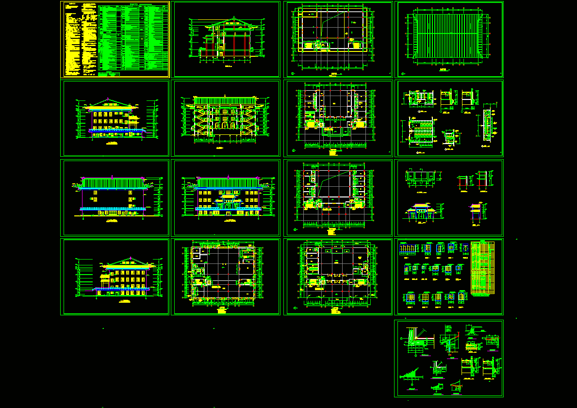 静音寺建筑施工图CAD图纸.dwg