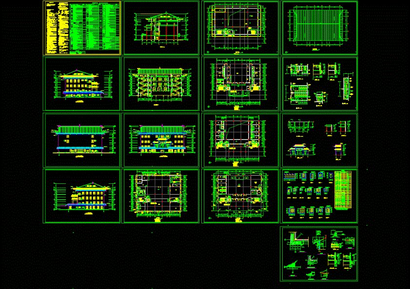 静音寺建筑施工图CAD图纸.dwg
