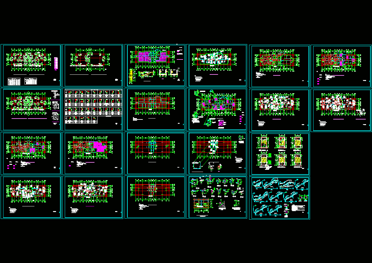 框剪结构小高层住宅CAD图纸.dwg
