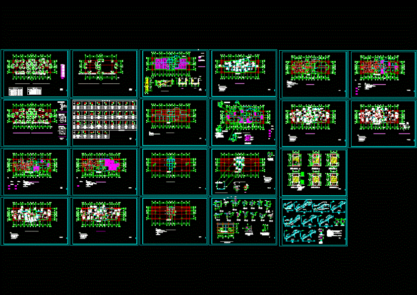 框剪结构小高层住宅CAD图纸.dwg