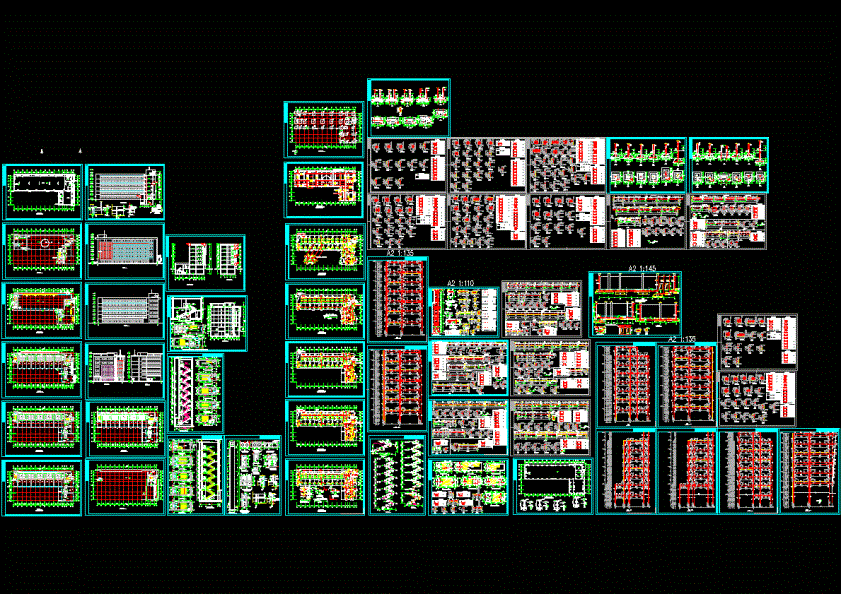 框剪结构商务楼建筑结构图CAD图纸.dwg