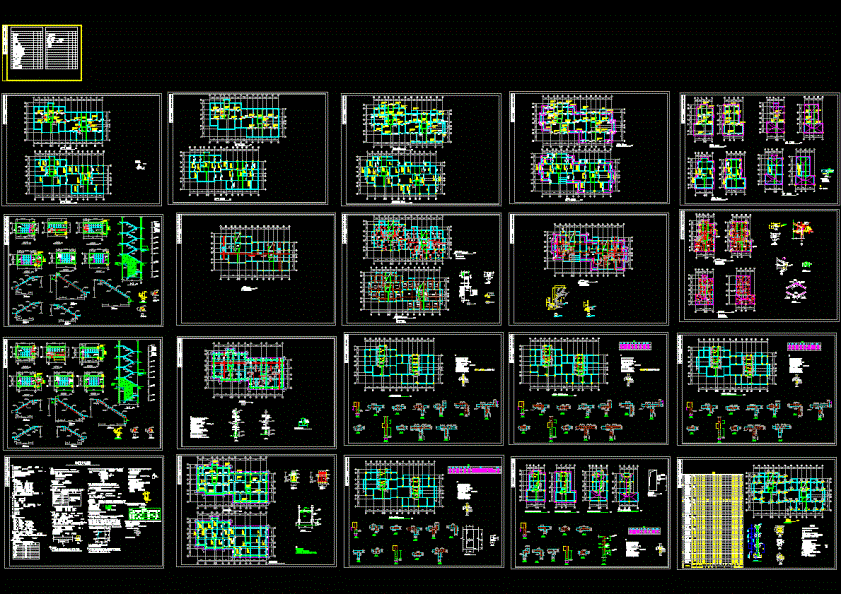 框剪结构住宅楼施工图CAD图纸.dwg