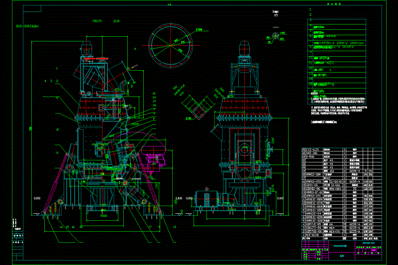 立辊磨 总图CAD图纸HRM13-00C(标准图).dwg