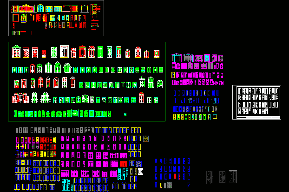 立面门图库CAD图纸.dwg