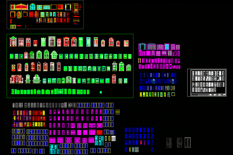 立面门图库CAD图纸.dwg