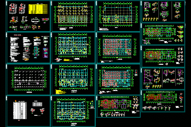 两层底框住宅结构CAD图纸.dwg