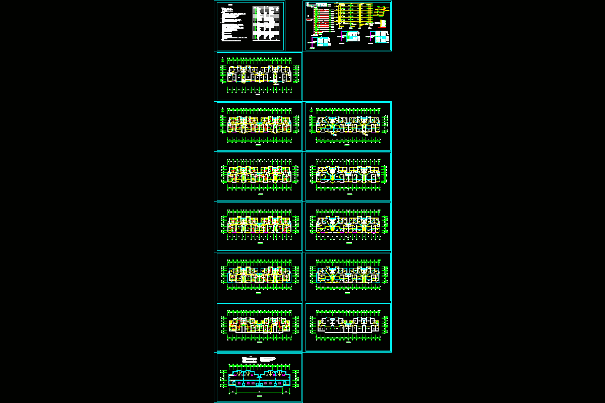 六层住宅电气施工图CAD图纸.dwg