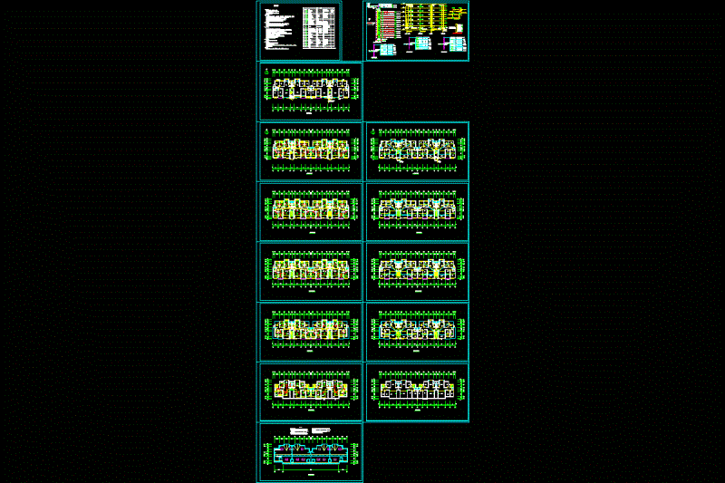 六层住宅电气施工图CAD图纸.dwg
