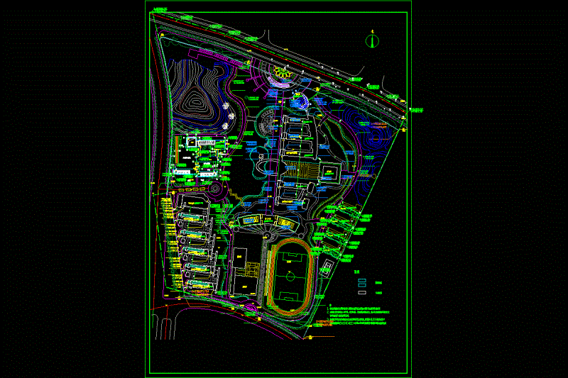 马鞍山双语学校CAD图纸.dwg