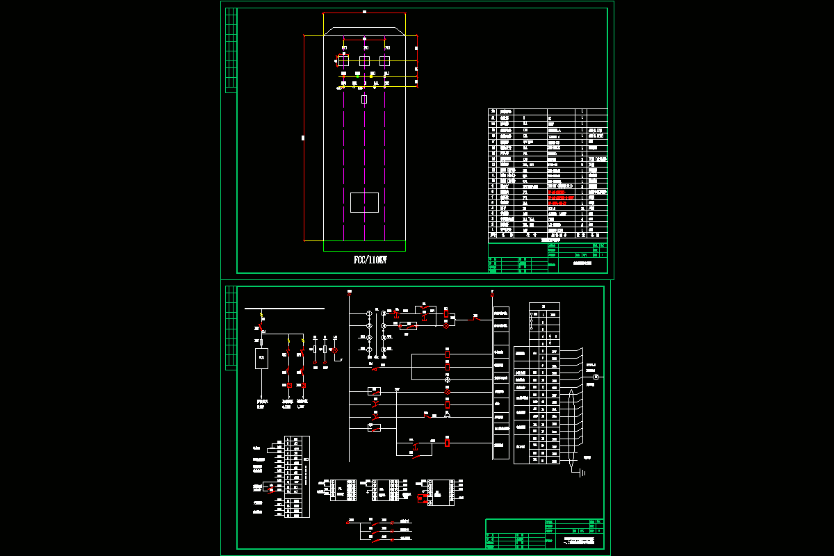 罗茨风机-变频控制柜110KWCAD图纸.dwg