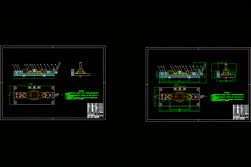 菱形工件夹具装配图3D模型.dwg