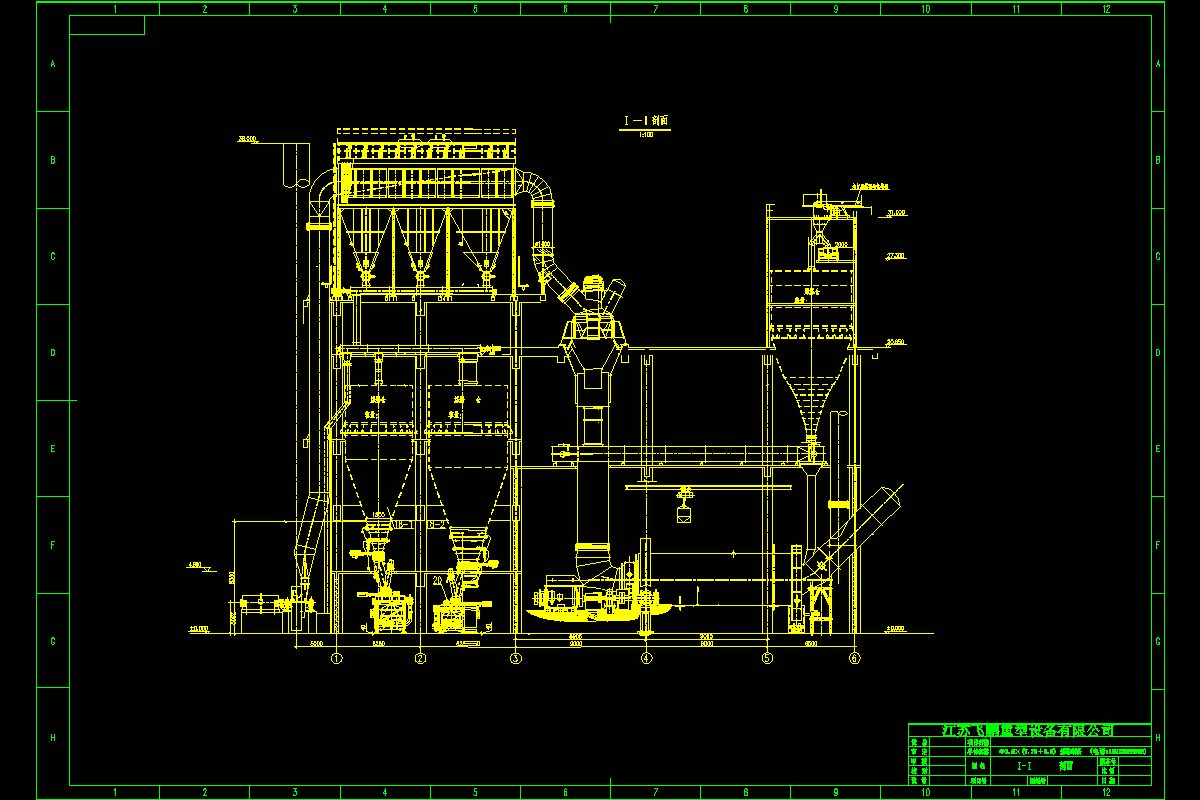 煤粉制备Φ3.8×(7.75＋3.5)m 工艺布置图CAD图纸.dwg