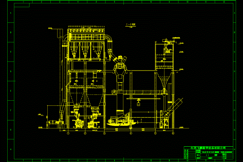 煤粉制备Φ3.8×(7.75＋3.5)m 工艺布置图CAD图纸.dwg