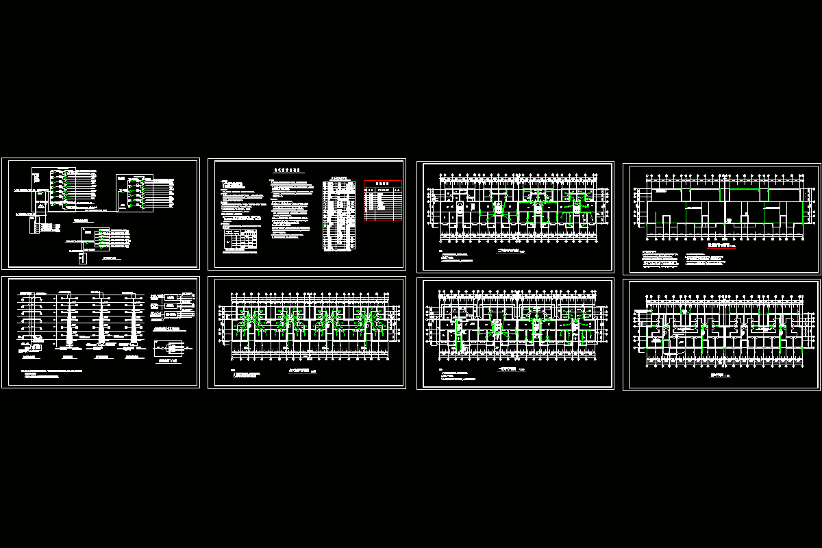 六层住宅楼电气平面图CAD图纸.dwg