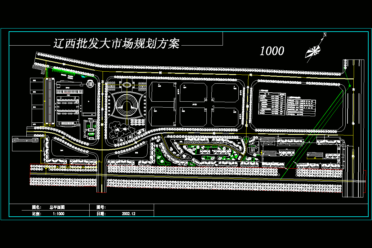辽西批发大市场总平面CAD图纸.dwg