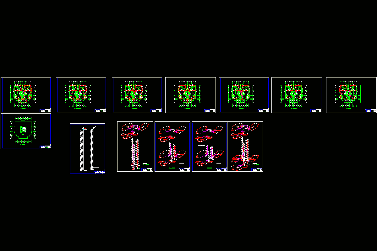 某30层住宅楼采暖图CAD图纸.dwg