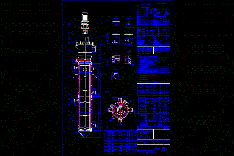 4平方刮板薄膜蒸发器设计图.dwg