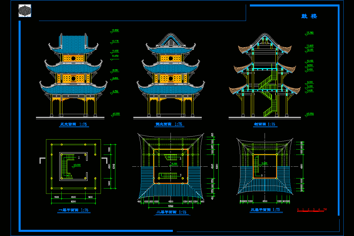 某宝轮寺保护修复规划设计图CAD图纸.dwg