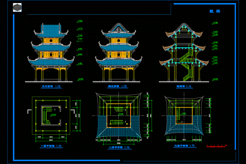 某宝轮寺保护修复规划设计图CAD图纸.dwg