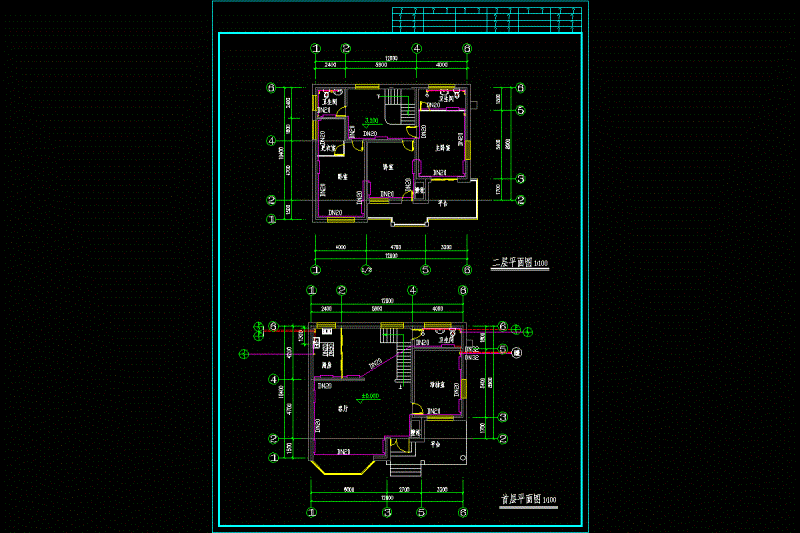 某别墅采暖平面图CAD图纸.dwg