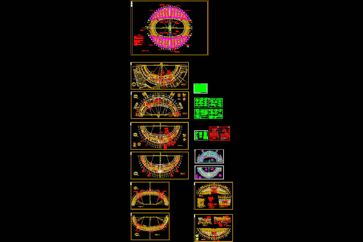 某大型体育馆电力平面CAD图纸.dwg