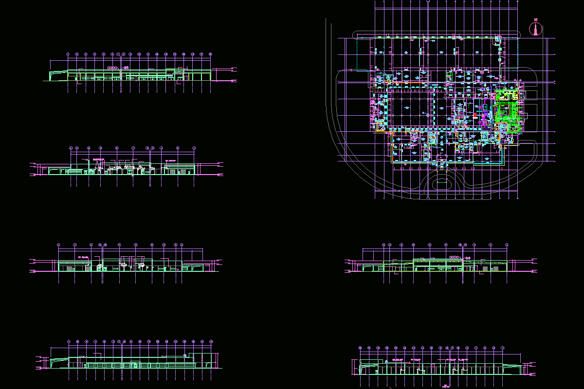 某厂房平立剖面图CAD图纸.dwg
