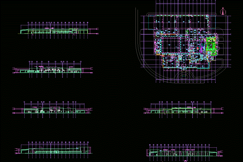 某厂房平立剖面图CAD图纸.dwg