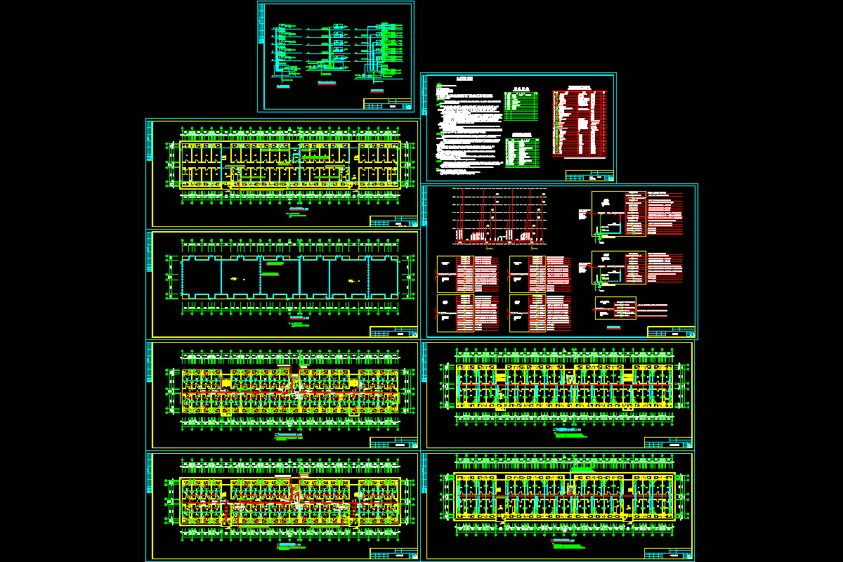 某大学六层学生公寓全套电图CAD图纸.dwg
