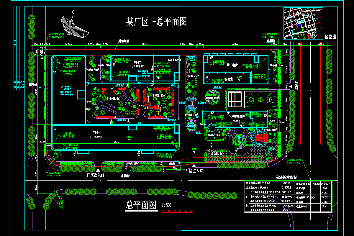 某厂区总平面图CAD图纸.dwg