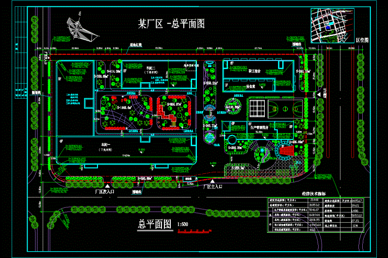 某厂区总平面图CAD图纸.dwg