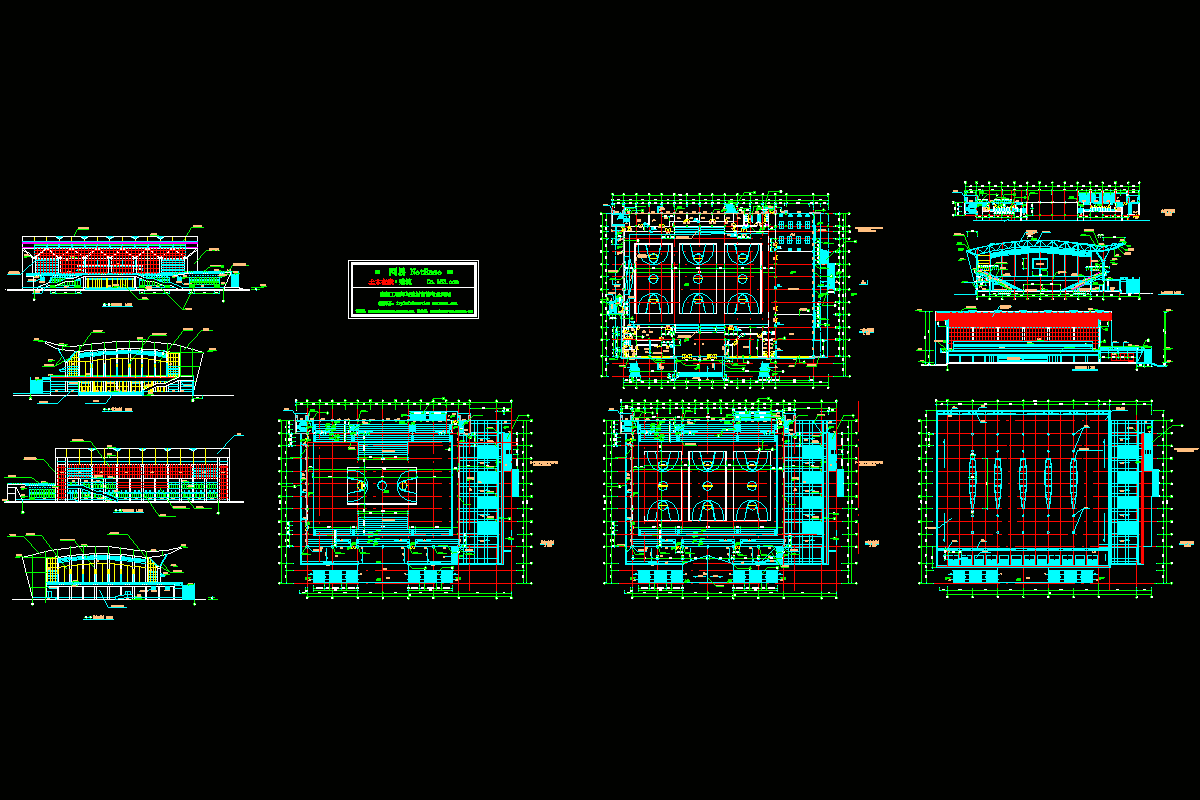某大学体育馆施工图CAD图纸.dwg