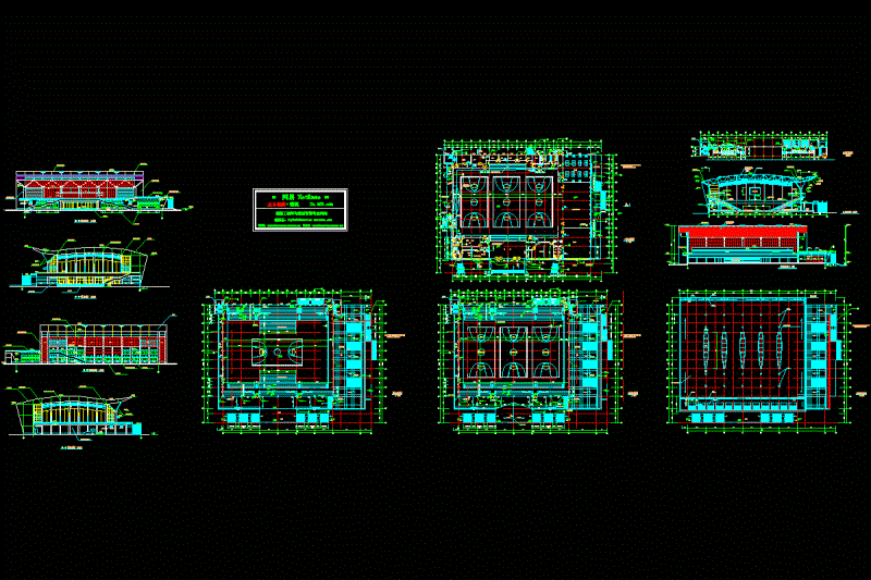 某大学体育馆施工图CAD图纸.dwg