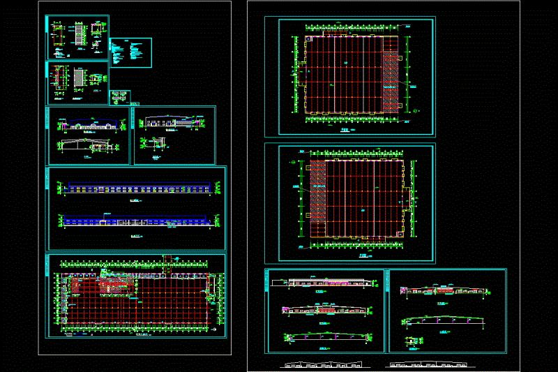 某大型车间施工图CAD图纸.dwg