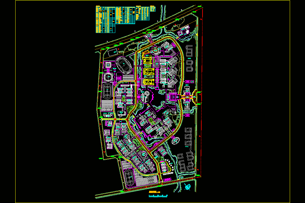 某大学总平面布置图CAD图纸.dwg