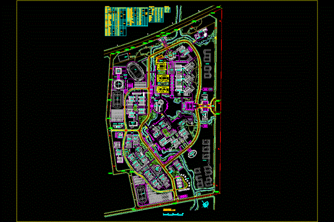 某大学总平面布置图CAD图纸.dwg